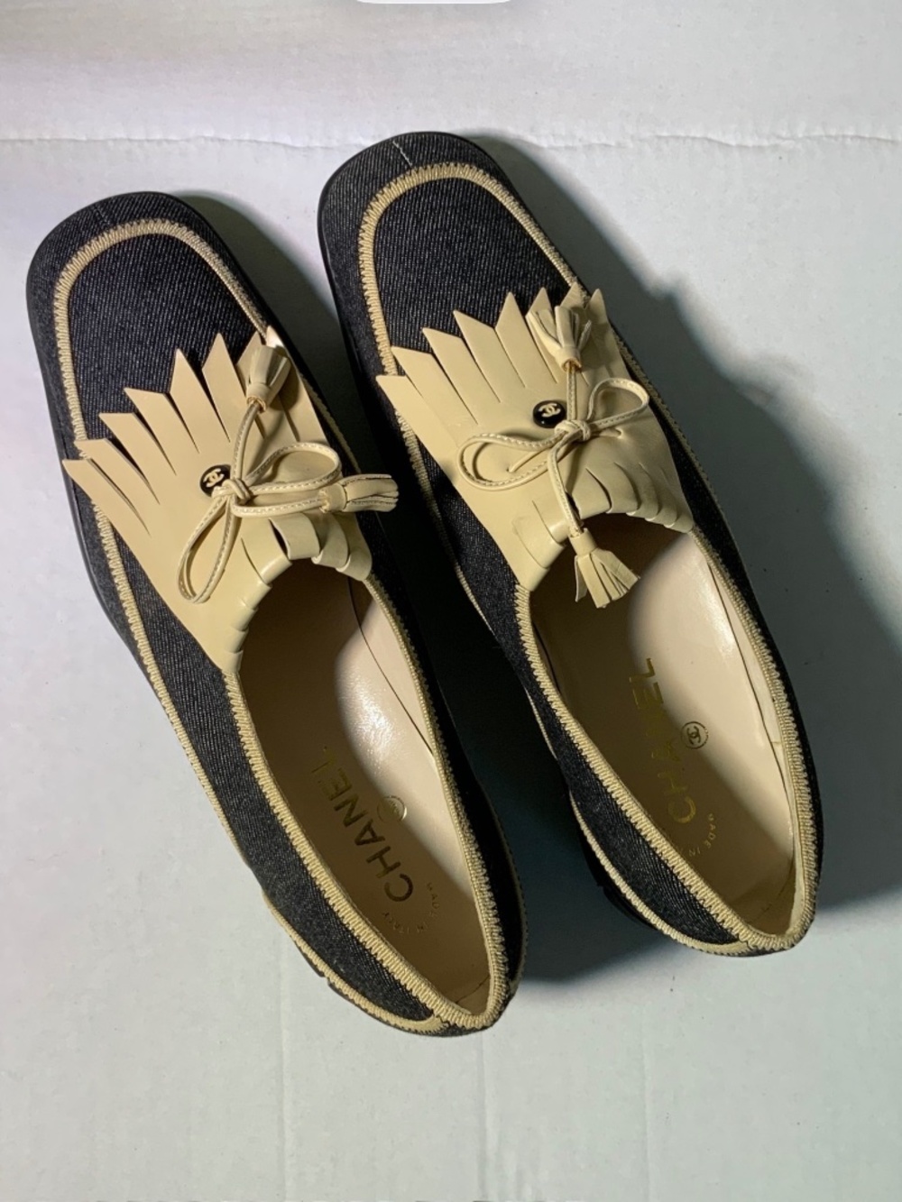 CHANEL LOGO FRINGED LOAFER - Picture 2 of 6